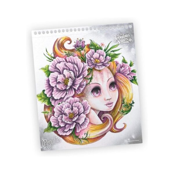 Watercoloring book set featuring nebulous star designs, perfect for creative relaxation and artistic expression.