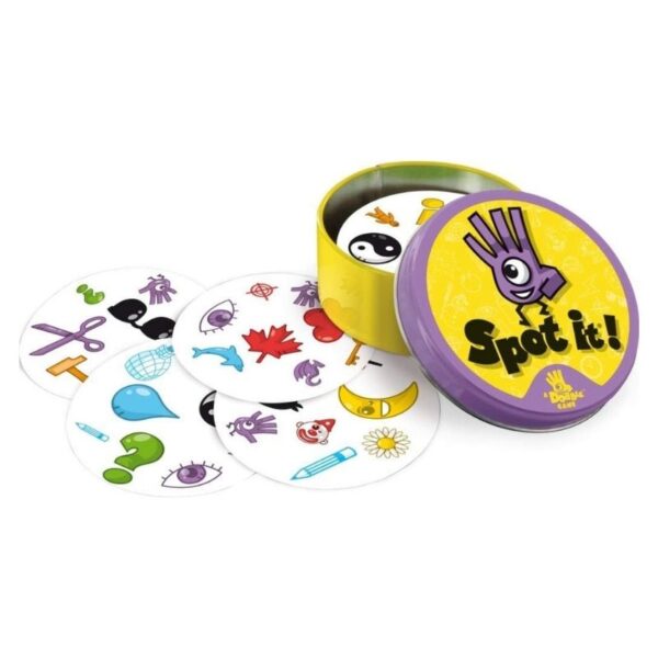 Spot It!: Classic game in eco-friendly packaging, featuring colorful cards for quick matching and observation fun