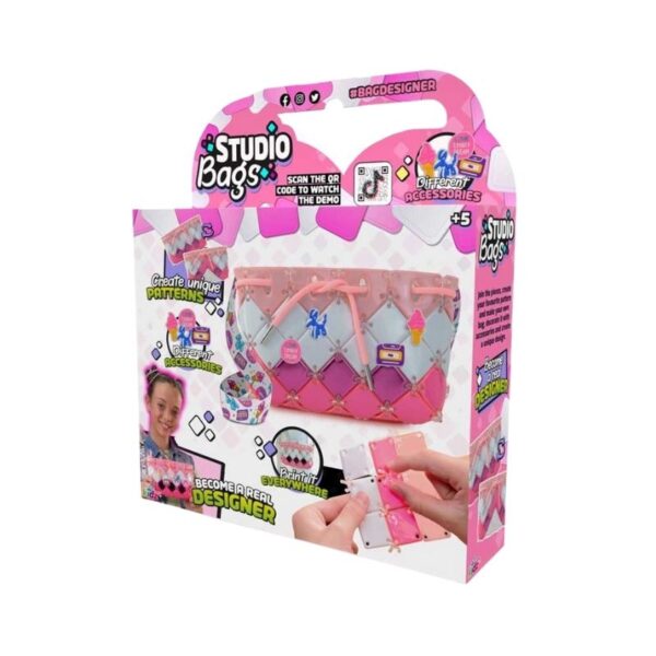 Medium pink Studio Bags displayed, showcasing a stylish and functional design suitable for various uses