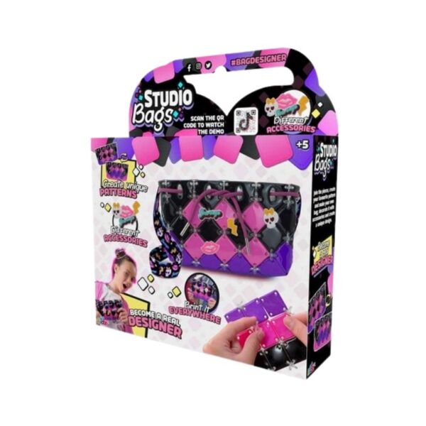 Medium blue Studio Bags displayed on a neutral background, showcasing their sleek design and functional features