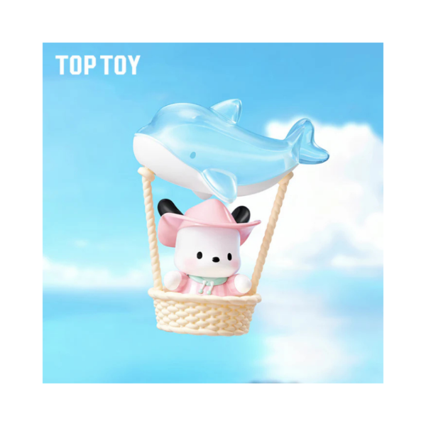 Blind box featuring various Pochacco figures from the TopToy Travel Diary Series, showcasing cute and collectible designs
