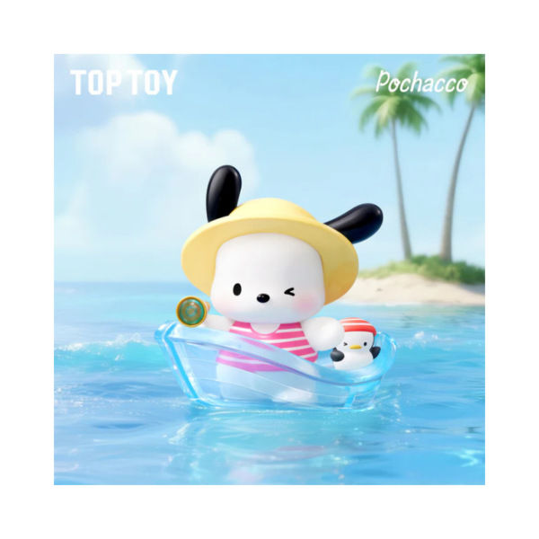 Blind box featuring various Pochacco figures from the TopToy Travel Diary Series, showcasing cute and collectible designs
