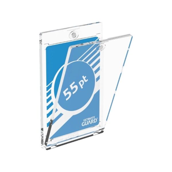 Ultimate Guard magnetic card case designed for 55 pt cards, featuring a sleek and secure closure for card protection