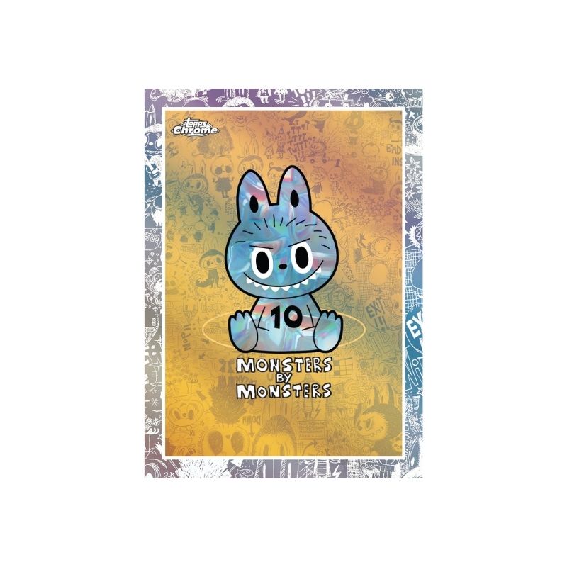 2025 Topps Labubu Chrome 10th Anniversary Hobby Box -7 2025 Topps Labubu Chrome 10th Anniversary Hobby Box featuring vibrant artwork and collectible card packs