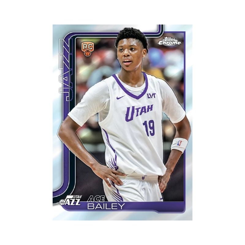 2025_26 Topps Chrome Basketball Hobby Box – PKG016564-2 2025/26 Topps Chrome Basketball Hobby Box featuring vibrant graphics and player images on the packaging