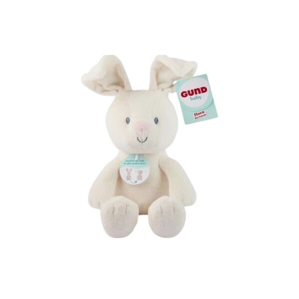 A Baby Gund Peek-A-Boo plush toy featuring Flappy the elephant or Flora the bunny, designed for interactive play