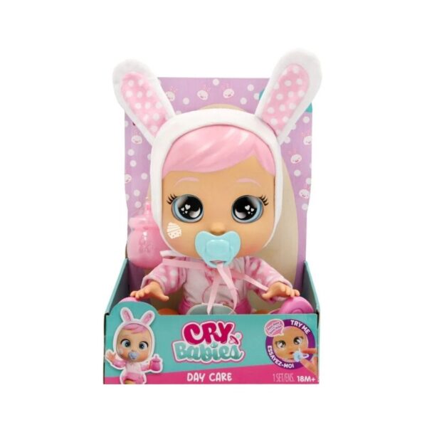 Exterior view of Cry Babies Day Care W2 Coney, featuring a colorful sign and a welcoming entrance for children