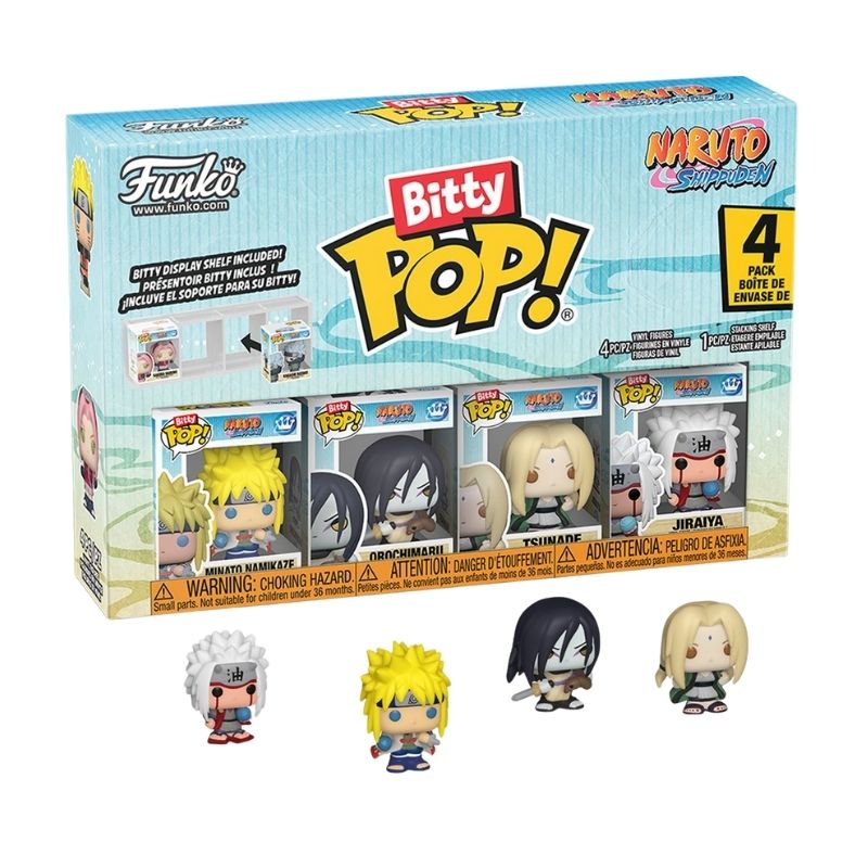 Funko Bitty Pop! Animation_ Naruto Shippuden Team 2 4pack - FU89864 Funko Bitty Pop! Animation 4-pack featuring Naruto Shippuden Team 2 characters in vibrant colors and detailed designs