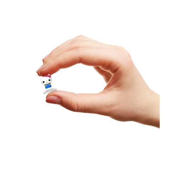 Four Funko Bitty Pop! figures featuring Hello Kitty and friends from Sanrio, each in colorful, playful designs