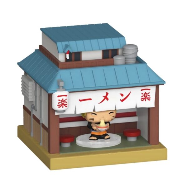 Funko Bitty Pop! Town features Naruto's Ichiraku Ramen shop, showcasing colorful miniatures of characters and the iconic building