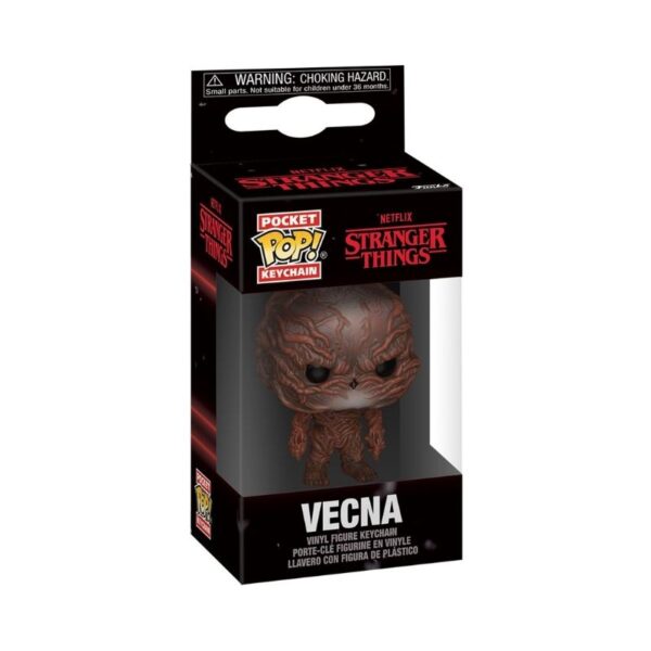Vecna Pocket Pop keychain from Stranger Things Season 5, a mini vinyl figure collectible for fans of the Netflix series