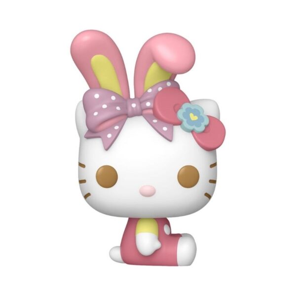 Funko Pop! figure of Hello Kitty wearing bunny ears, celebrating spring with a cheerful expression and pastel colors