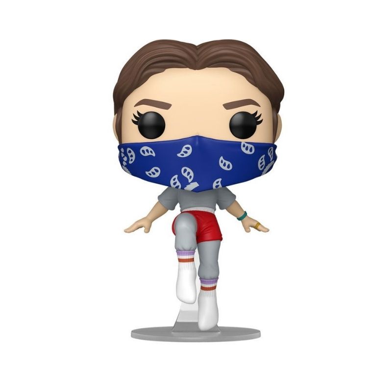 Funko Pop! Tv_ Stranger Things Eleven (Exc) - FU89147 Funko Pop! figure of Eleven from Stranger Things, featuring her in a pink dress and holding a box of Eggo waffles