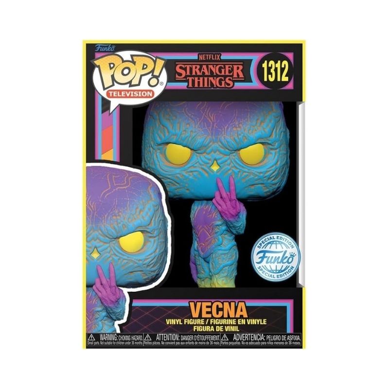 Funko Pop! Tv_ Stranger Things S4 Vecna (BLKLT)(Exc) – FU74475-1 Funko Pop! figure of Vecna from Stranger Things Season 4, featuring detailed design and vibrant colors