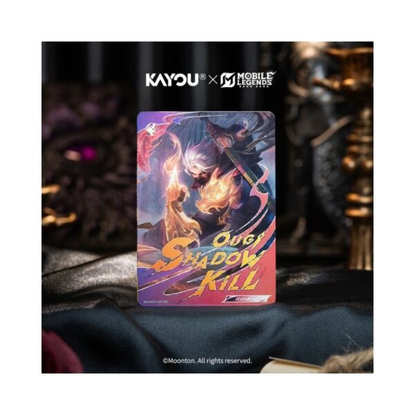 Kayou Mobile Legends: Bang Bang collectible cards booster box, titled Hand of Destiny, featuring vibrant artwork and game details