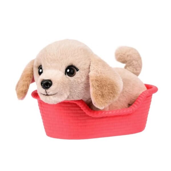 A small, realistic puppy toy from Little Live Pets, featuring soft fur and interactive features for playtime fun