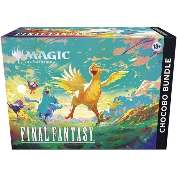 A bundle of Final Fantasy Chocobo-themed Magic: The Gathering cards featuring colorful artwork and iconic character