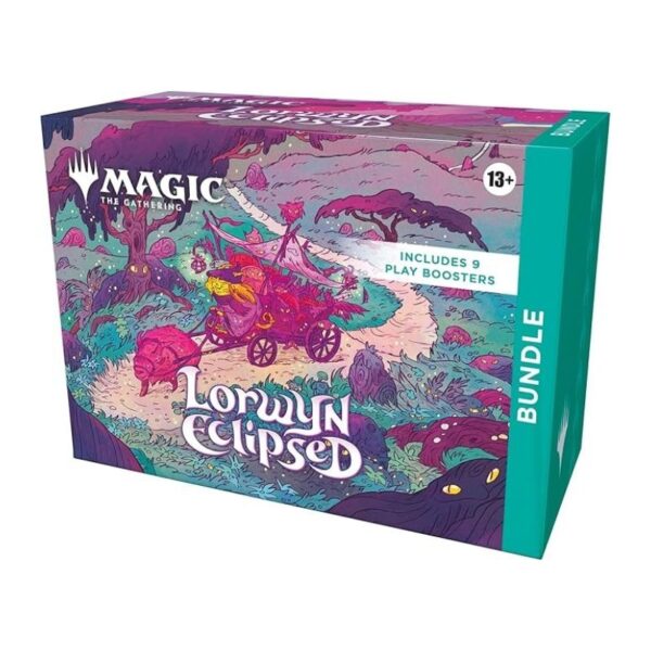 MTG: Lorwyn Eclipsed Bundle featuring fantasy artwork and collectible cards in a decorative box