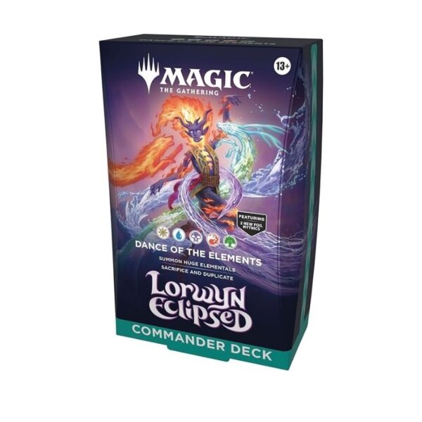 Image of a single MTG: Lorwyn Eclipsed Commander Deck, showcasing fantasy artwork and card details