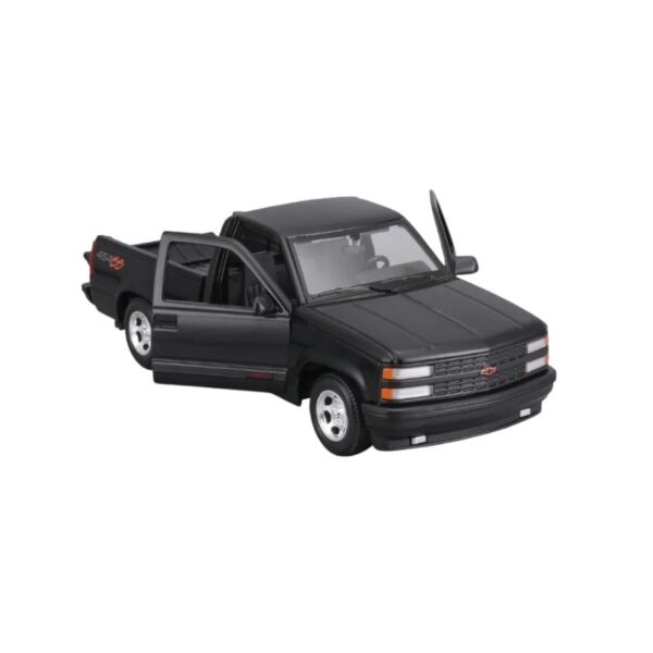 Die-cast model of a 1993 Chevrolet 454 SS Pickup in 1:24 scale, showcasing its sleek design and classic features