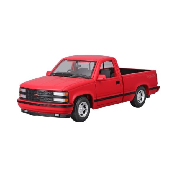 Die-cast model of a 1993 Chevrolet 454 SS Pickup in 1:24 scale, showcasing its sleek design and classic features
