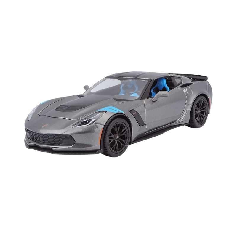 Maisto 1_24 2017 Corvette Grand Sport - 31516GY Die-cast model of a 2017 Corvette Grand Sport in 1:24 scale, showcasing its sleek design and vibrant color