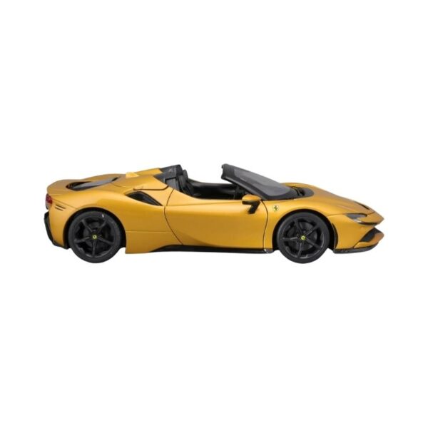 Die-cast model of a yellow 2025 Corvette ZR1 Coupe by Maisto, scale 1:24, showcasing sleek design and detailed features