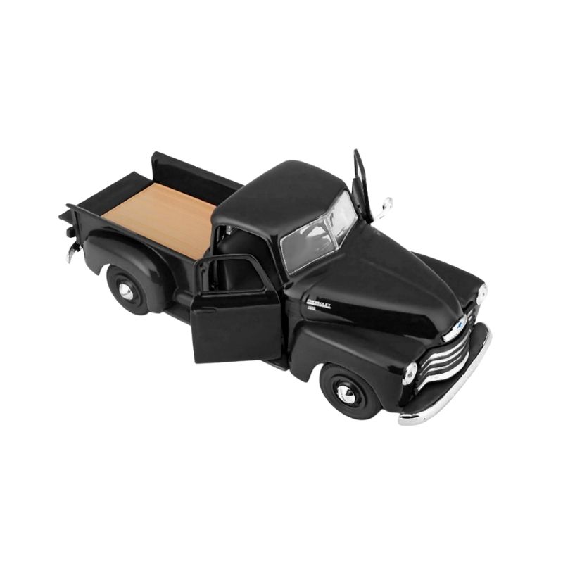 Maisto 1_25 1950 Chevrolet 3100 Pickup Black – 31952BK-2 Die-cast model of a 1950 Chevrolet 3100 black pickup truck, 1:25 scale, collectible vintage vehicle for display