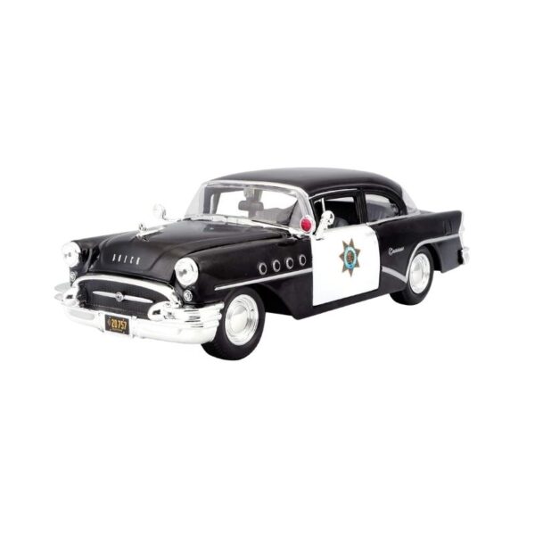 Die-cast model of a 1955 Buick Century in 1:26 scale, showcasing classic car design and detailing