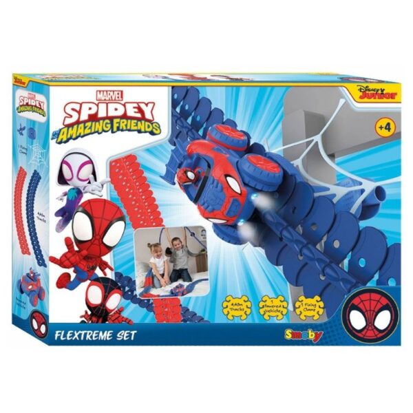 Marvel Spidey Flextreme Discovery Set featuring Spider-Man action figures and accessories for imaginative play