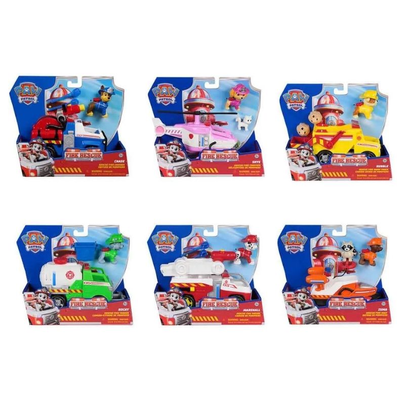 Paw Patrol Fire Rescue Large Vehicle Assortment (1 Piece) - 6072699 Large Paw Patrol fire rescue vehicle assortment, featuring colorful designs and characters for imaginative play