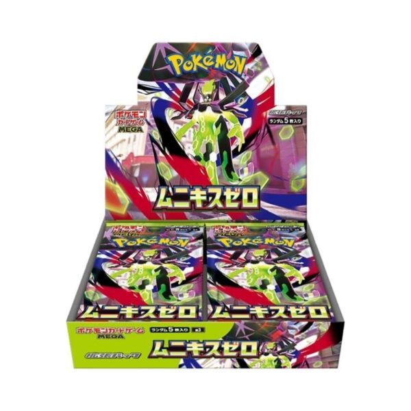 Booster box of Pokémon TCG: Mega Expansion Munikis Zero M3, featuring Japanese artwork and packaging