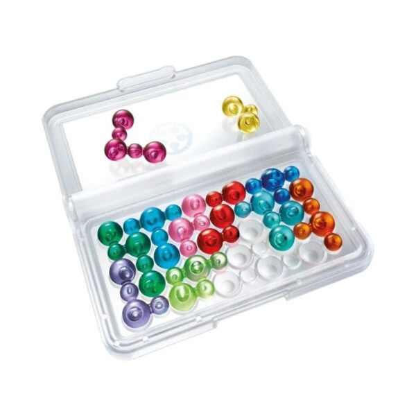 Colorful game pieces in a bubble format, designed for strategic thinking and problem-solving in Smart Games IQ Bubbles