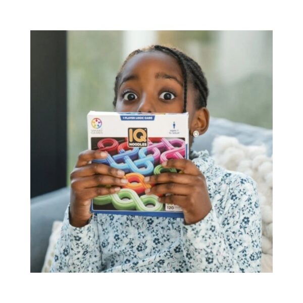 Colorful plastic noodles in various shapes, designed for a logic puzzle game that enhances problem-solving skills