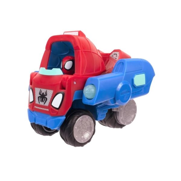 Spidey N Friends Web Wave Cruiser, a colorful toy vehicle featuring Spider-Man and friends, ready for action-packed adventures