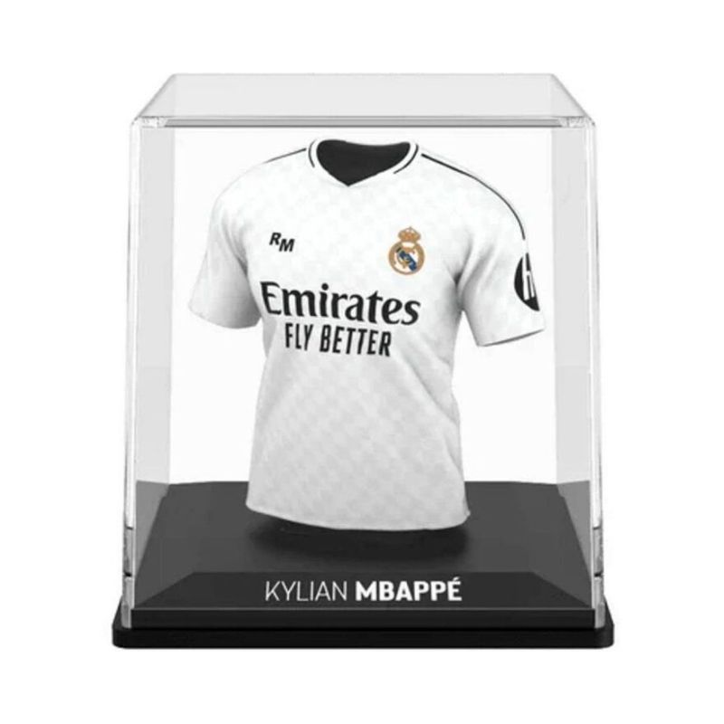 Splink Mbappé (Real Madrid) Home Jersey – 75358-1 Real Madrid home jersey memorabilia featuring player Kylian Mbappé, showcasing team colors and log