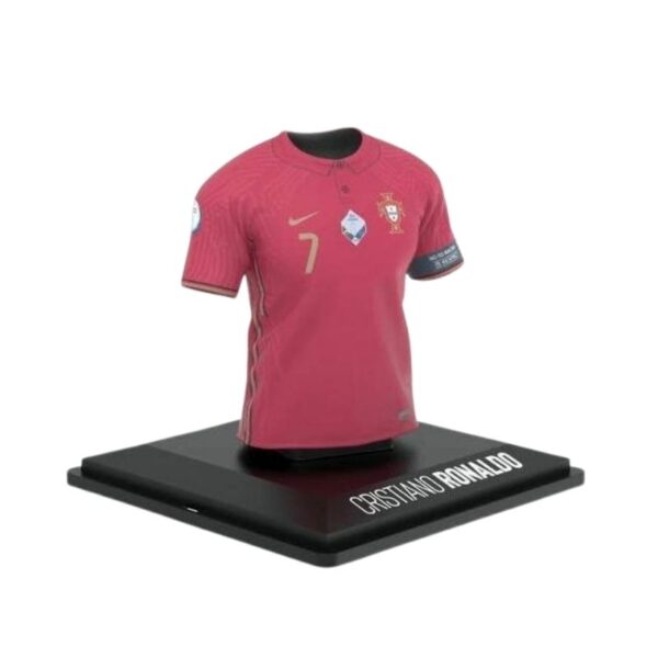 Home jersey of Cristiano Ronaldo, Portugal, featuring the national colors and emblem, designed for fans and players alike