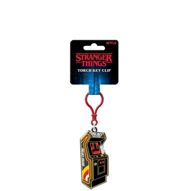 Stranger Things (Arcade) Torch Keychain - 76289 (1) Keychain featuring a torch design inspired by the Stranger Things arcade game, with vibrant colors and detailed graphics