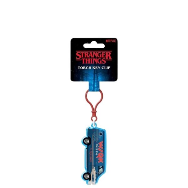Key clip featuring a torch design inspired by Stranger Things Season 5, showcasing the WSQK Van theme