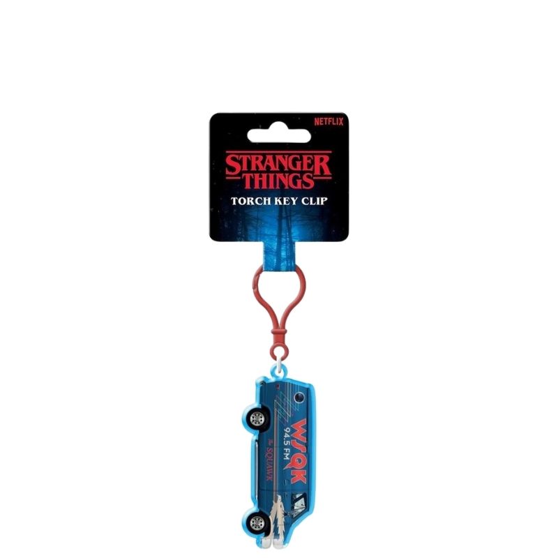 Stranger Things S5 (WSQK Van) Torch Key Clip - 76290 Key clip featuring a torch design inspired by Stranger Things Season 5, showcasing the WSQK Van theme