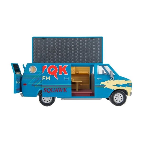 12-inch premium action figure from Stranger Things, featuring characters and a Hawkins vehicle, part of collectible merchandise