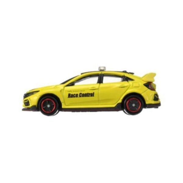 Takara Tomy Tomica Civic R Race Control Car, featuring a sleek design and vibrant colors, ideal for racing enthusiasts
