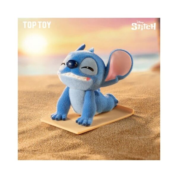 Colorful blind box featuring Disney Stitch yoga figures from the Vibrant Yoga Series, showcasing various poses and expressions