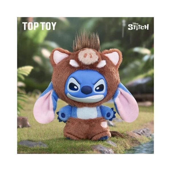 Vinyl plush toy of Disney's Stitch from the Wild Animal Series, presented in a blind box packaging