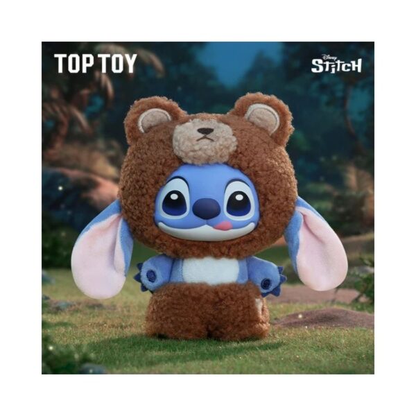 Vinyl plush toy of Disney's Stitch from the Wild Animal Series, presented in a blind box packaging