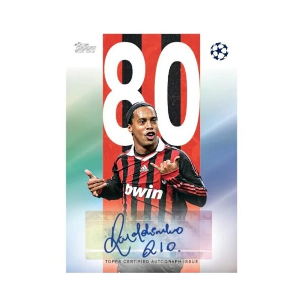 Topps UEFA Club Competitions 25-26 Hanger Box featuring team logos and player images on the packaging