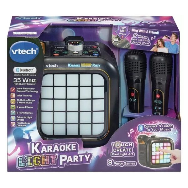 Vtech Kidipixel Karaoke machine, battery-operated, designed for kids to sing and enjoy music with colorful visuals