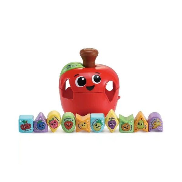 Colorful Vtech Sorting Fun Apple toy with various shapes for children to sort and learn about colors and shapes