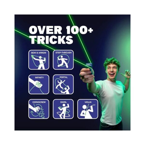 Zipstring glows in the dark, showcasing a vibrant luminescent design ideal for nighttime visibility and fun