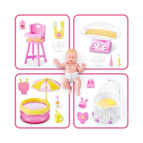 Zuru 5 Surprise My Mini Baby Series 2 packaging featuring colorful designs and a variety of mini baby figures inside